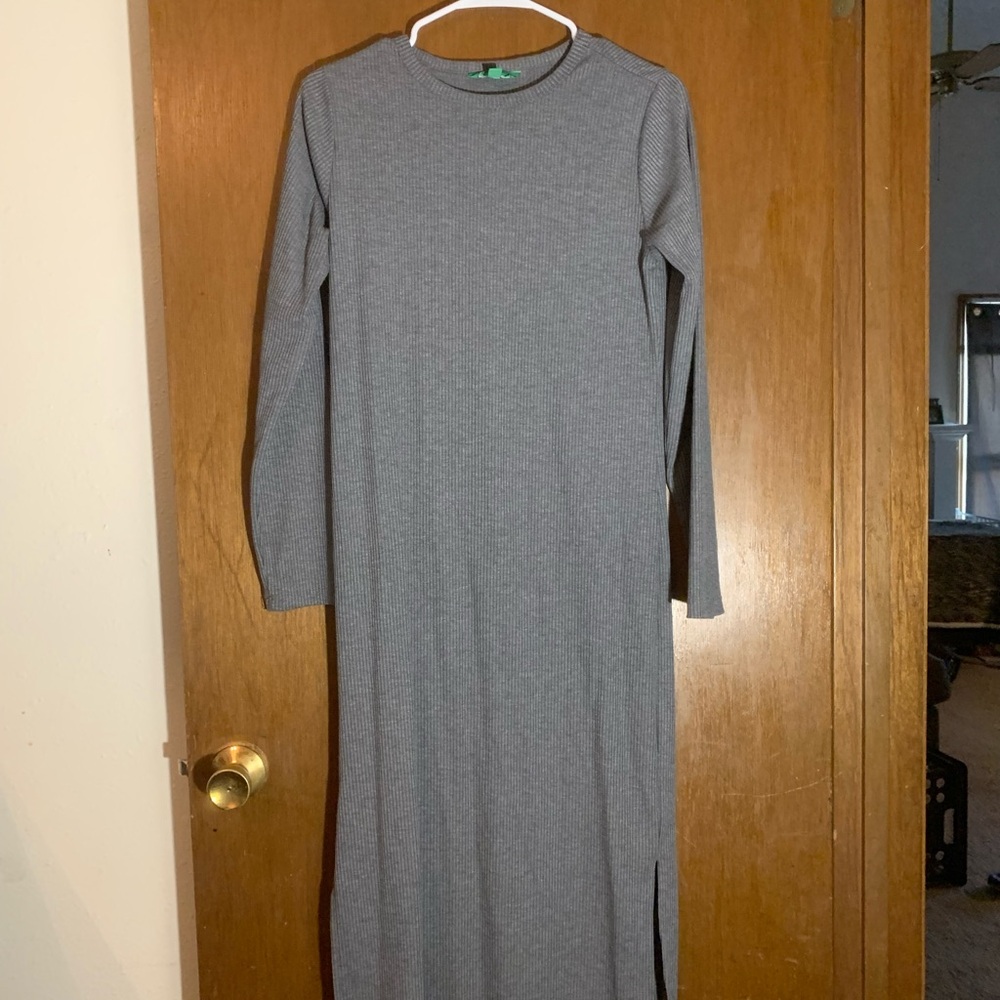 Dip Gray Long Sleeve Sheath Dress‎